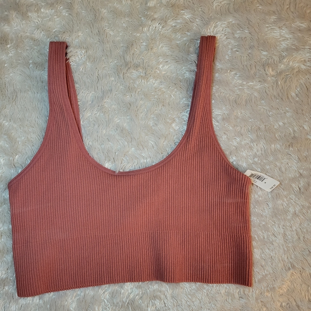 Love by Gap - Ribbed Crop Top/Seamless Bralette